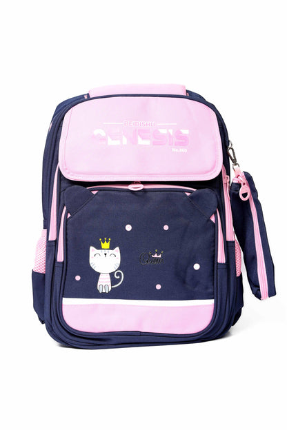 Nishat Linen - Pink & Navy Kids Back Pack-430872105