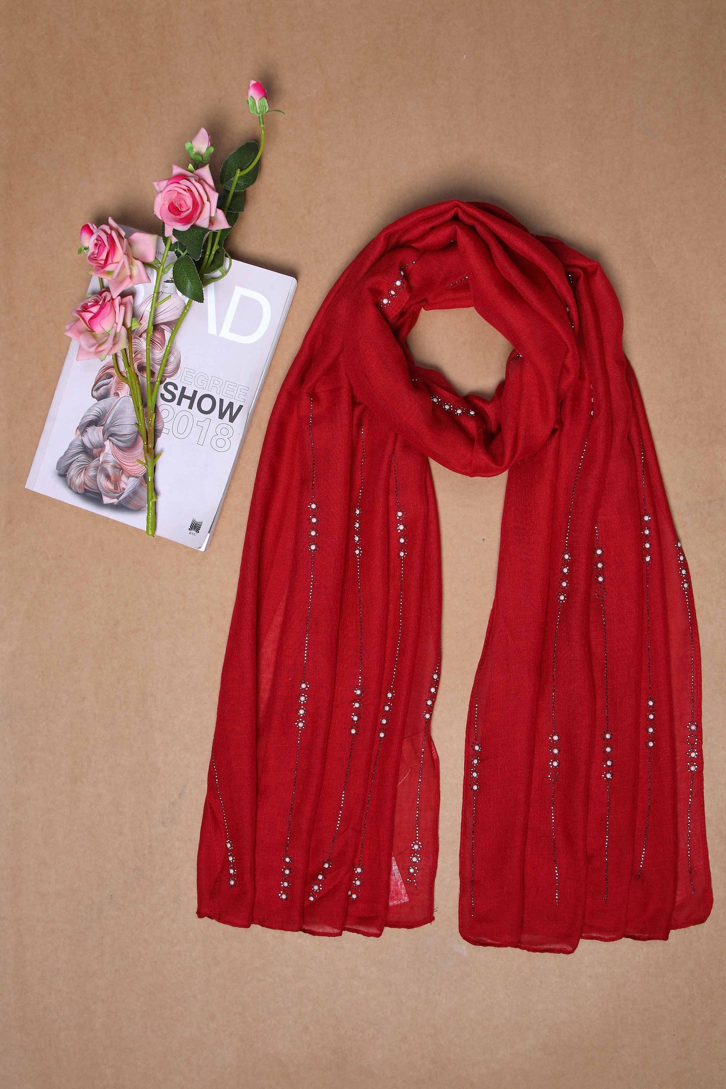 Nishat Linen - Red Women Scarf - 432362101