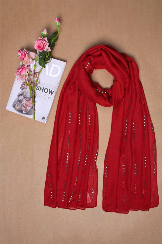 Nishat Linen - Red Women Scarf - 432362101