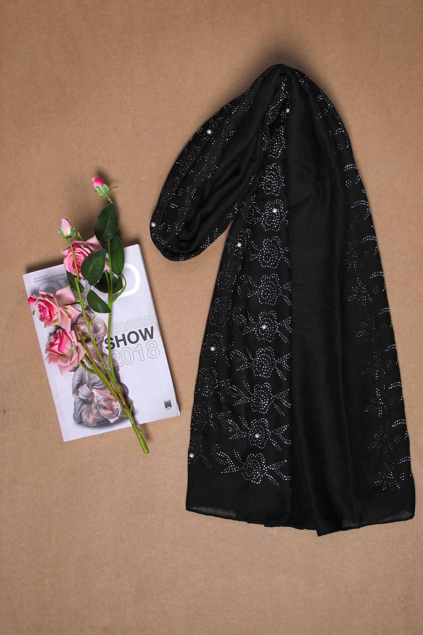 Nishat Linen - Black Women Scarf - 432372103