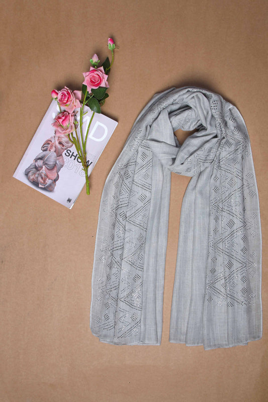 Nishat Linen - Grey Women Scarf - 432402111
