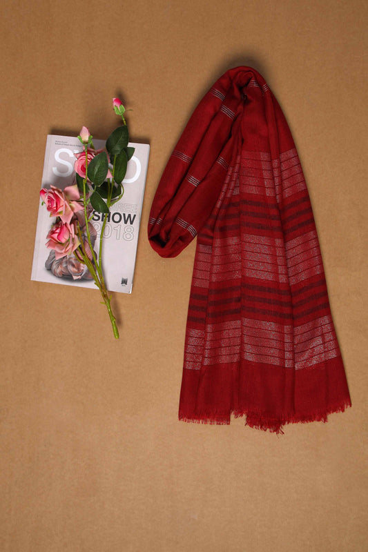 Nishat Linen - Red Women Scarf - 432452101