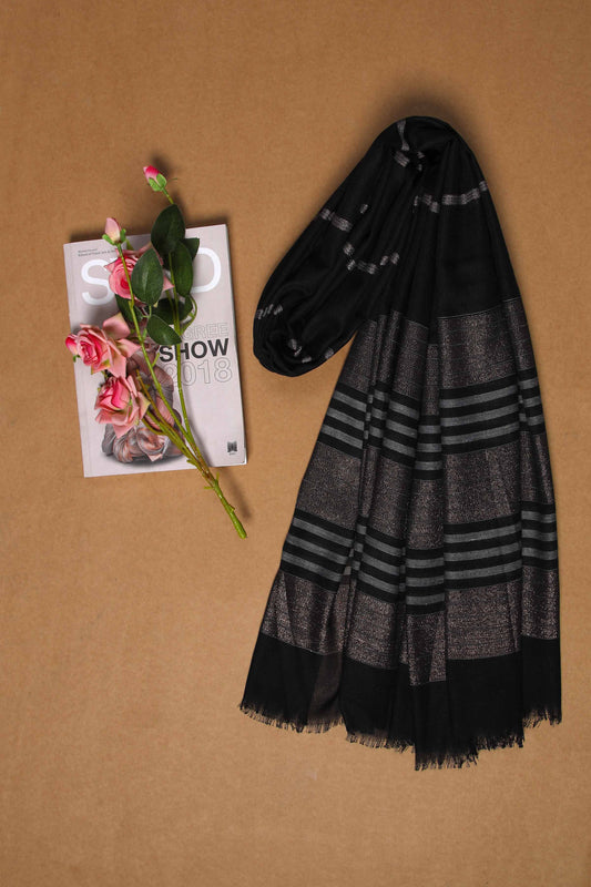 Nishat Linen - Black Women Scarf - 432452103