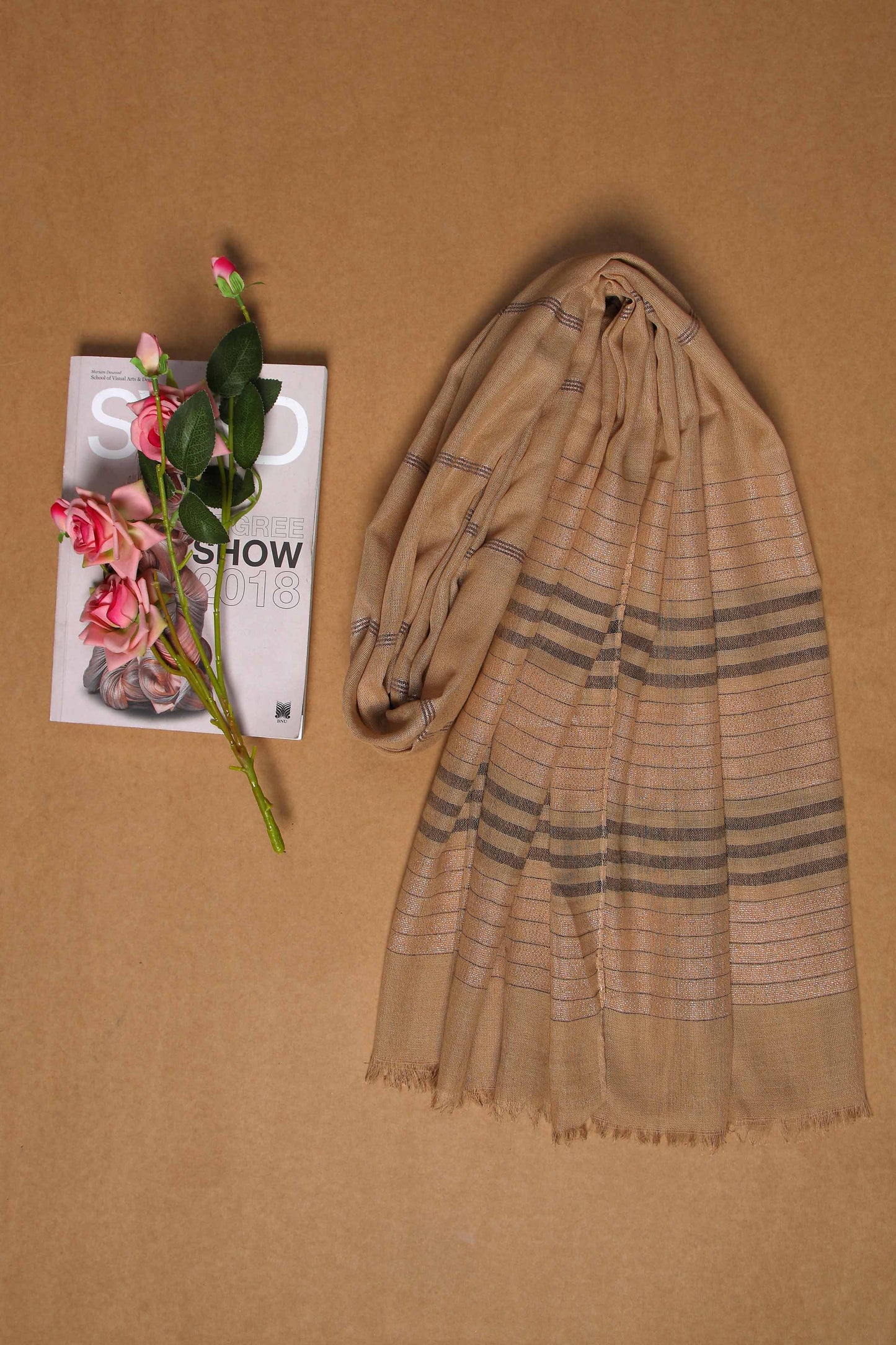 Nishat Linen - Khaki Women Scarf - 432452130
