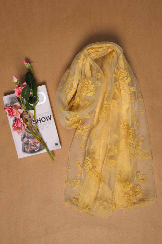 Nishat Linen - Yellow Women Scarf - 432502102
