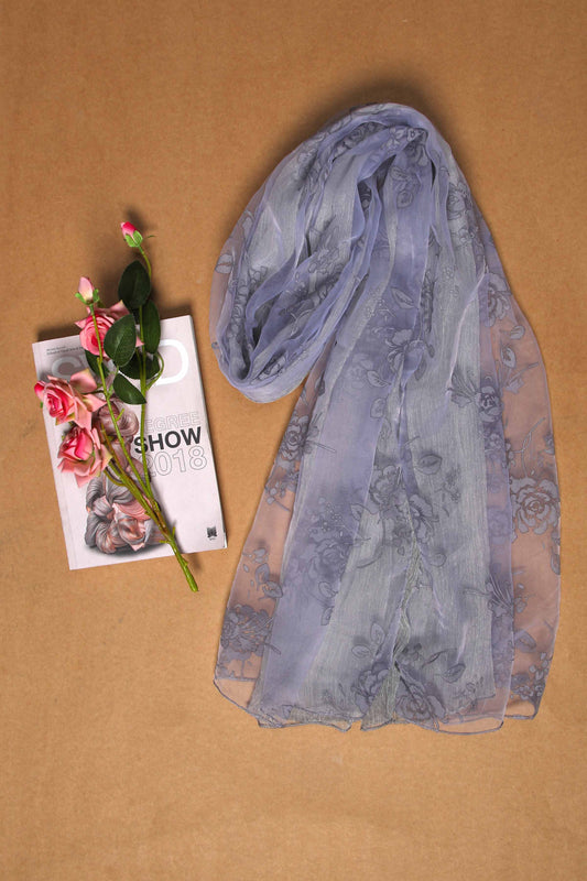 Nishat Linen - Light Grey Women Scarf - 432502111