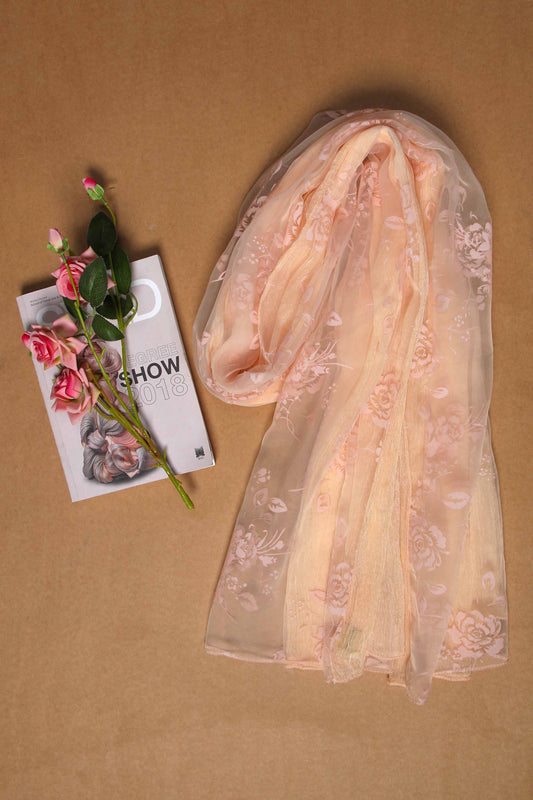 Nishat Linen - Peach Women Scarf - 432502124