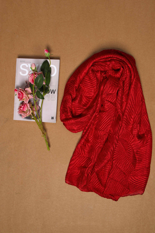 Nishat Linen - Red Women Scarf - 432562101