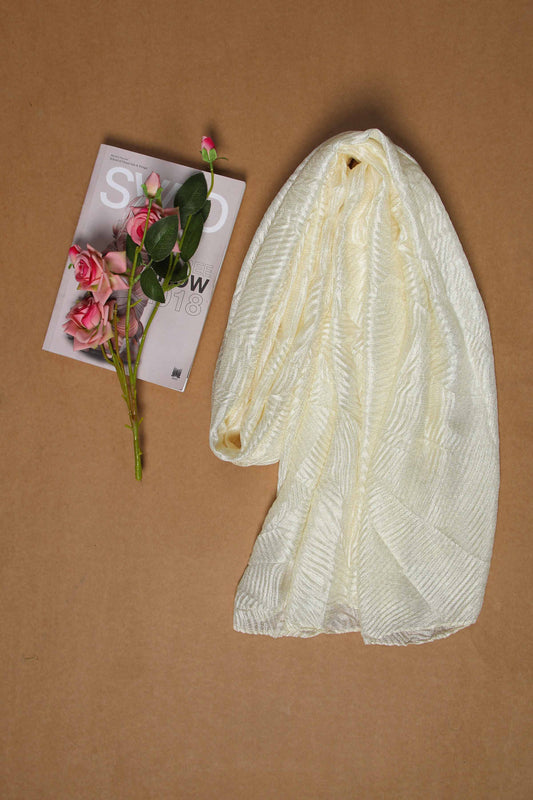 Nishat Linen - Off White Women Scarf - 432562107