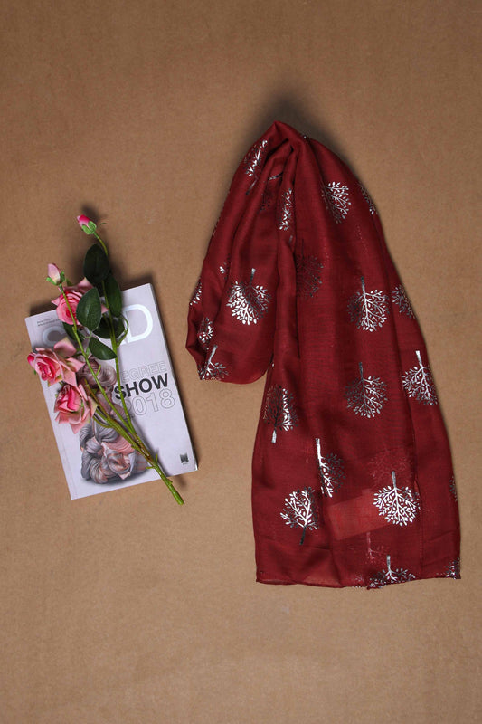 Nishat Linen - Red Women Scarf - 432572101