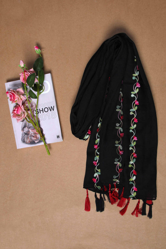 Nishat Linen - Black Women Scarf - 432602103