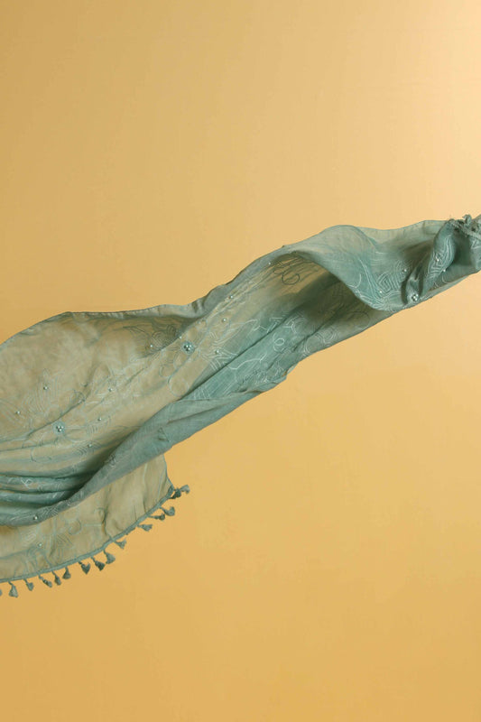 Nishat Linen - Light Green Women Scarf - 432672104