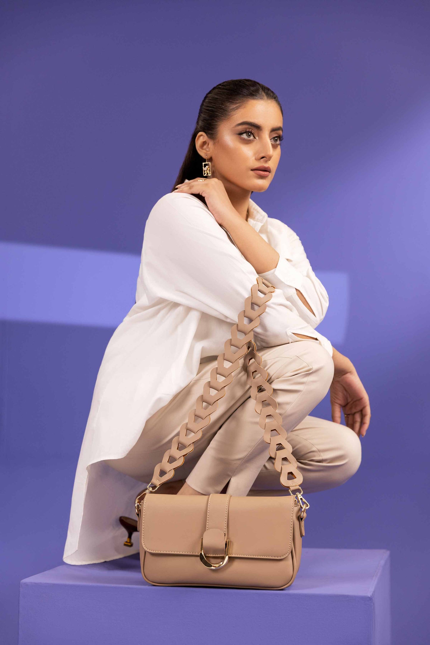Nishat Linen - Beige Shoulder Bag-433492118