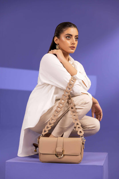 Nishat Linen - Beige Shoulder Bag-433492118