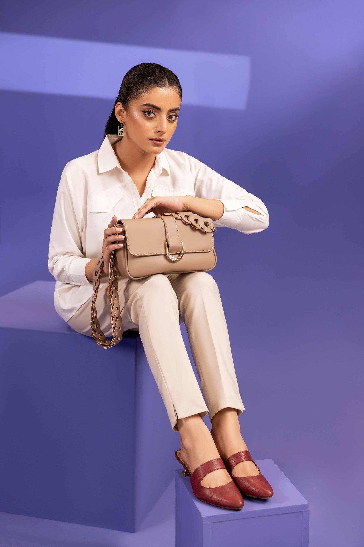 Nishat Linen - Beige Shoulder Bag-433492118