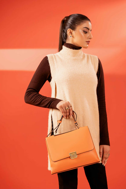 Nishat Linen - Orange Shoulder Bag-433592106