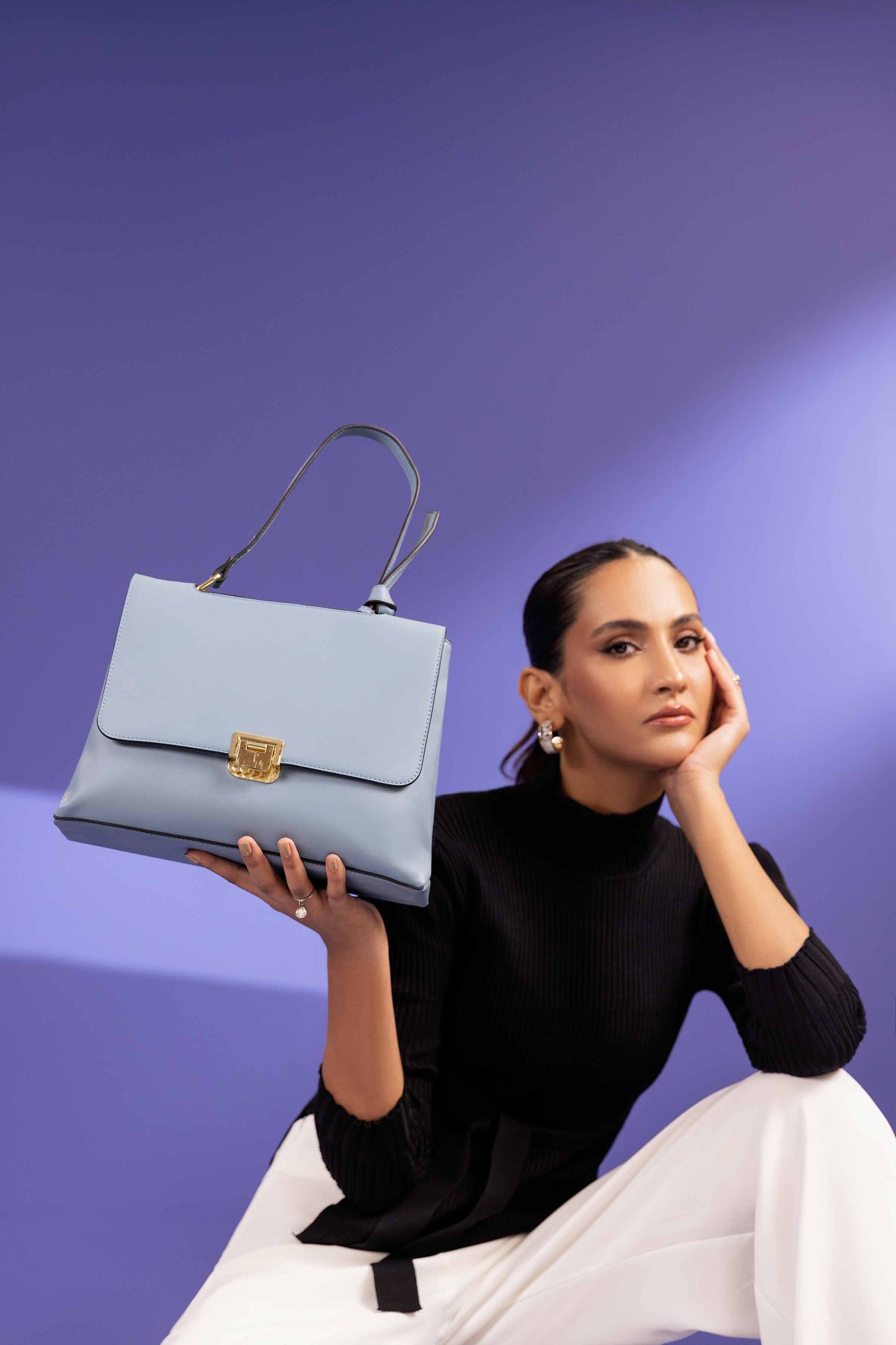 Nishat Linen - Blue Shoulder Bag-433592108
