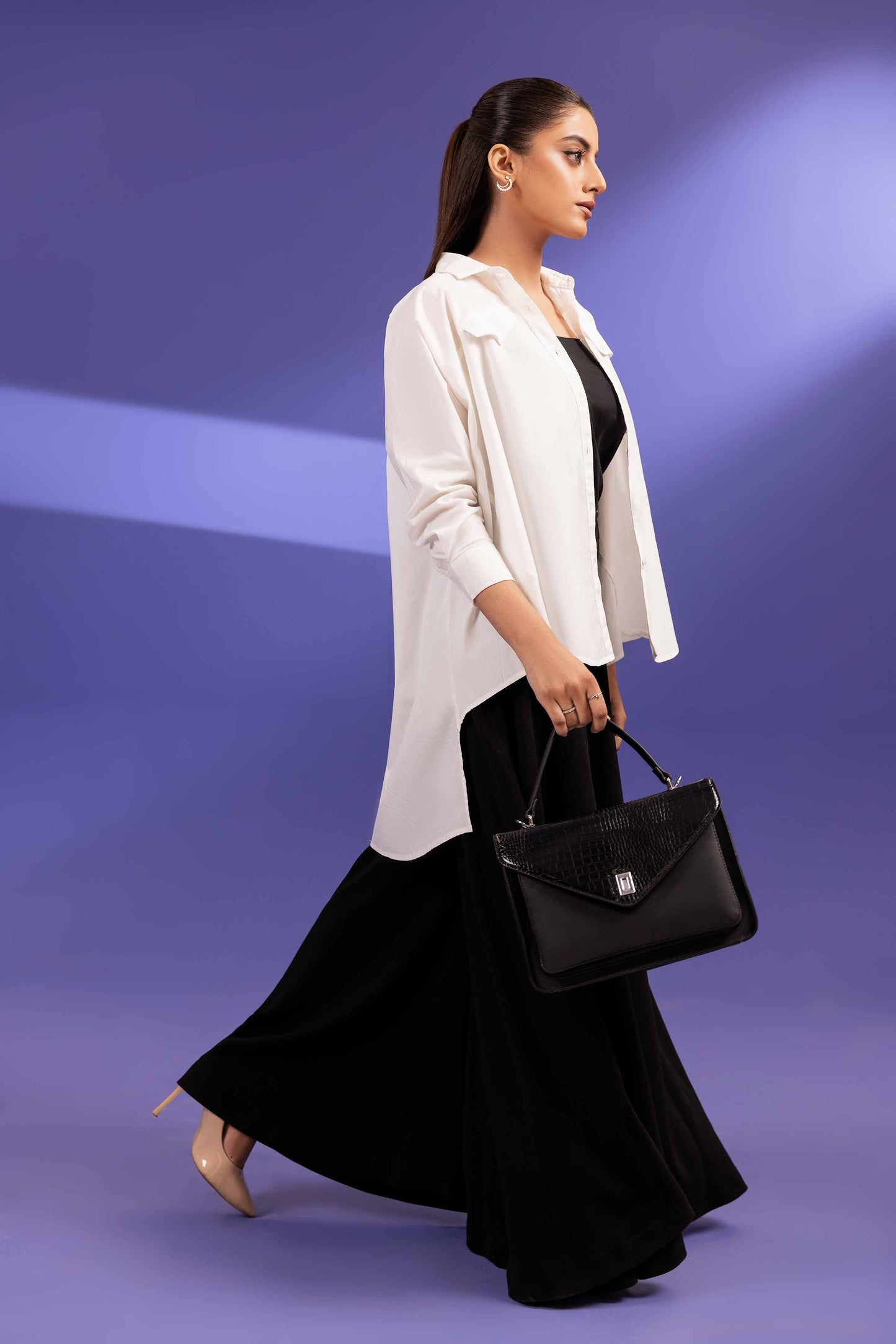 Nishat Linen - Black Shoulder Bag-433642103