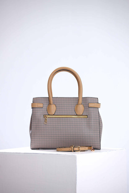 Nishat Linen - Beige/Grey Shoulder Bag-434092118
