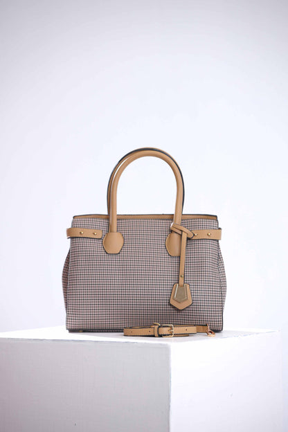 Nishat Linen - Beige/Grey Shoulder Bag-434092118