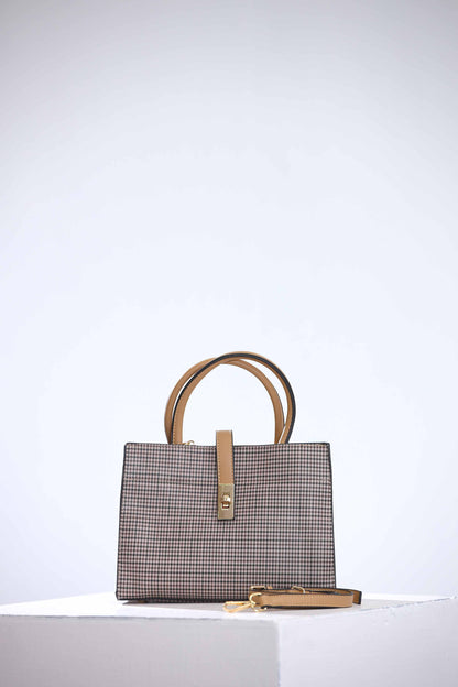 Nishat Linen - Beige/Grey Shoulder Bag-434112118