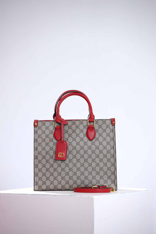 Nishat Linen - Grey/Red Hand Bag-434332101