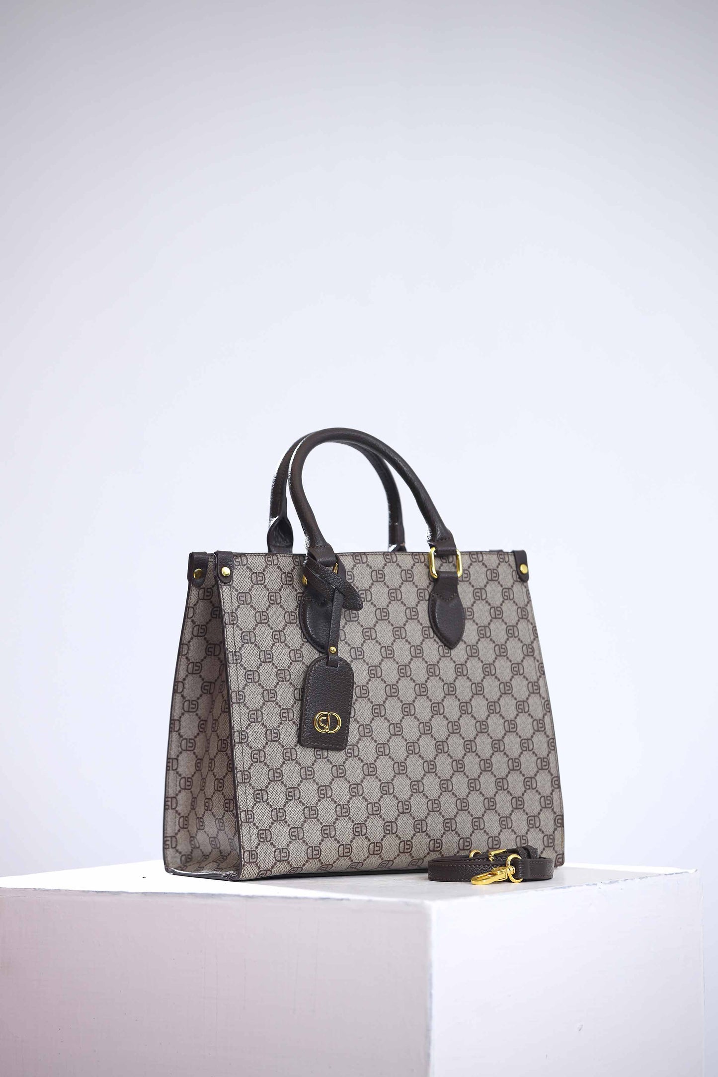 Nishat Linen - Grey/Brown Hand Bag-434332111