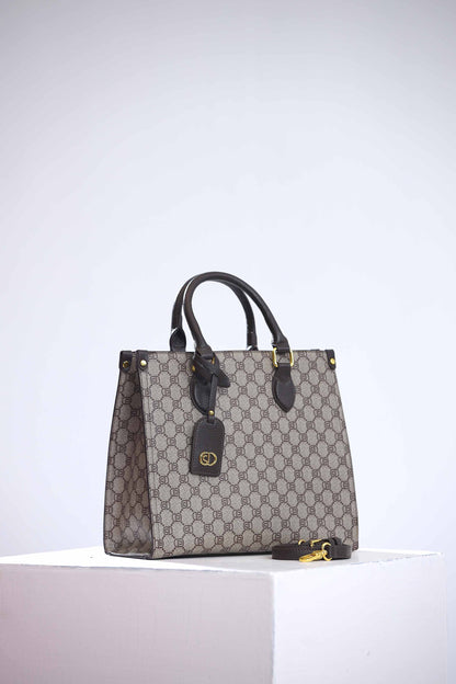 Nishat Linen - Grey/Brown Hand Bag-434332111