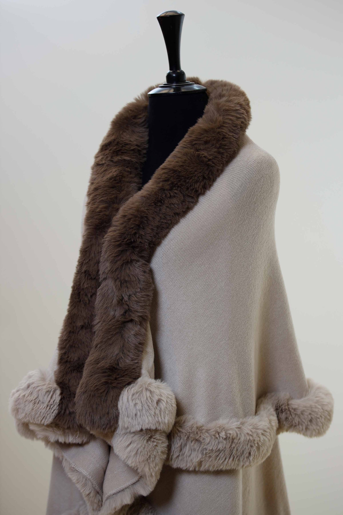 Nishat Linen - Beige Cape Shawl-434362118