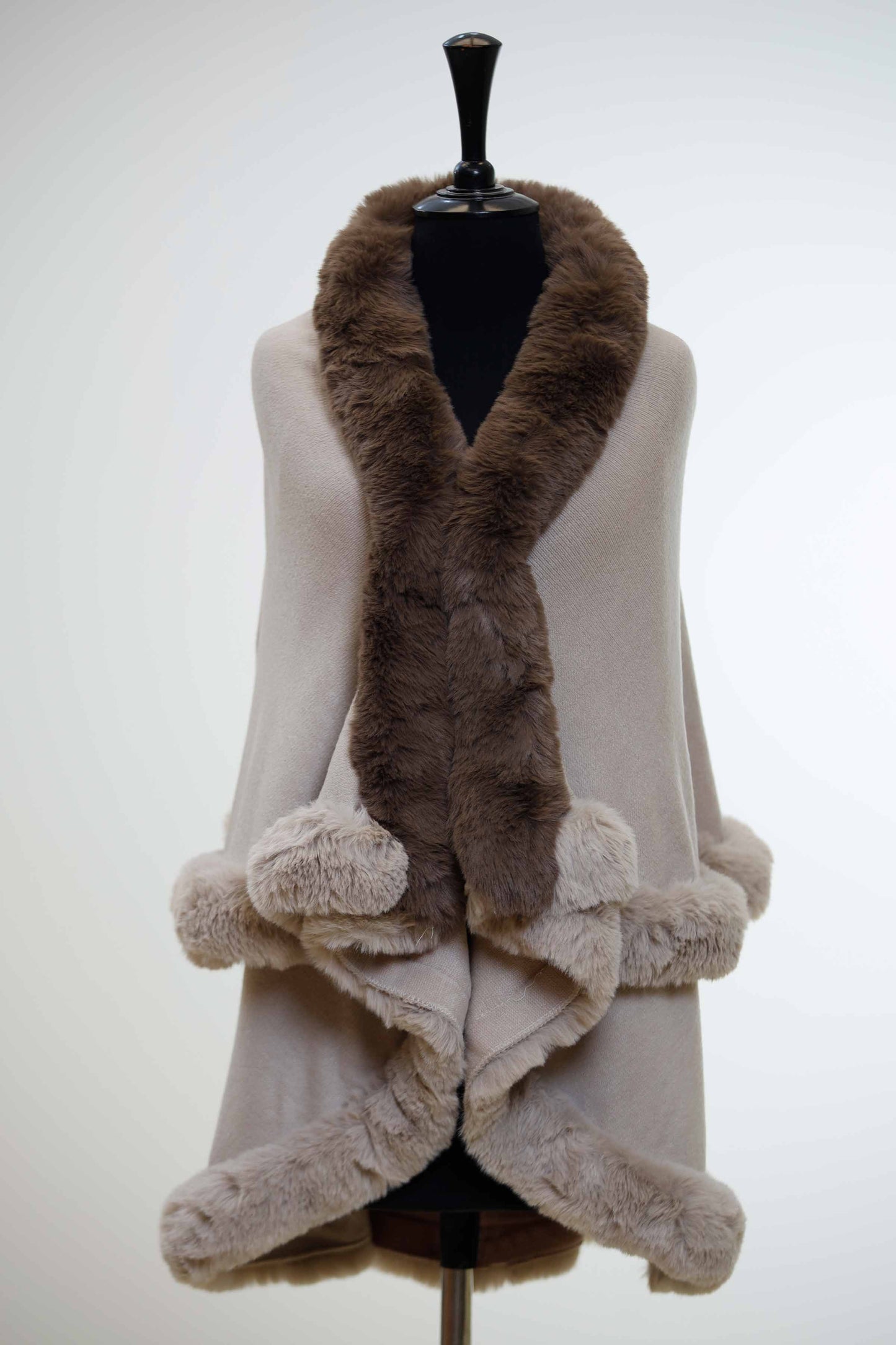 Nishat Linen - Beige Cape Shawl-434362118