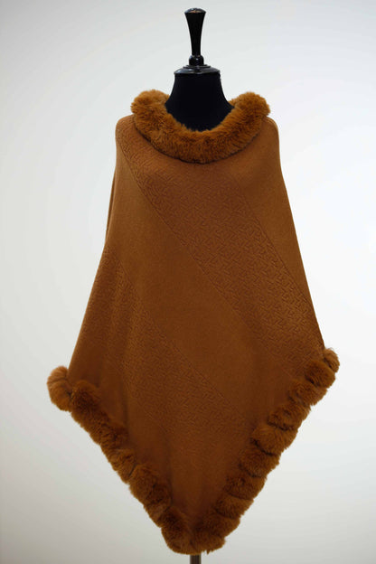 Nishat Linen - Khaki Cape Shawl-434412130