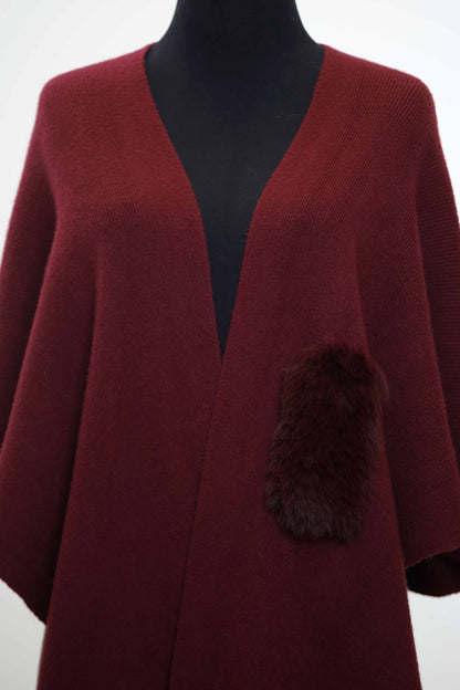 Nishat Linen - Red Cape Shawl-434422101