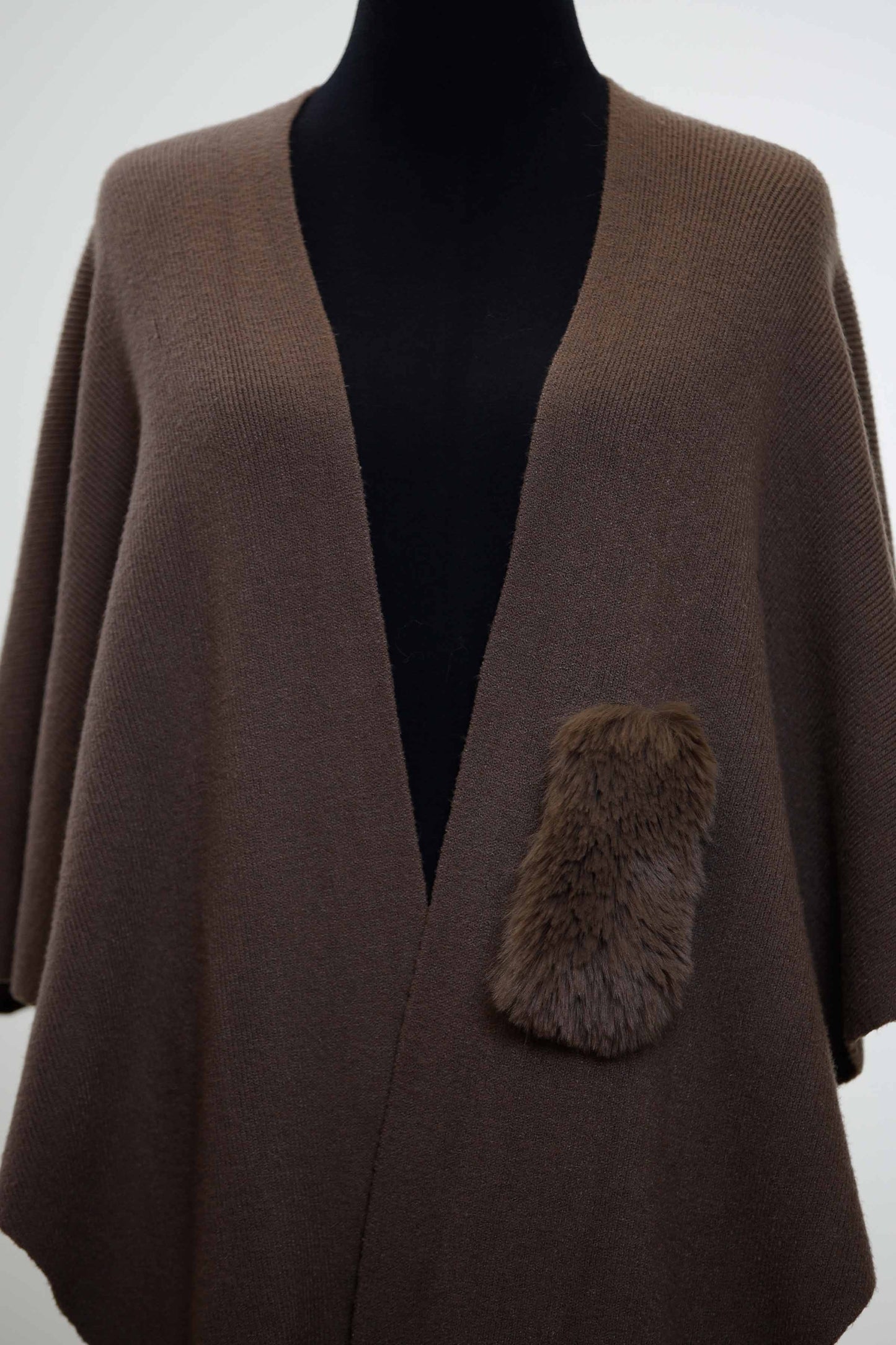 Nishat Linen - Brown Cape Shawl-434422113