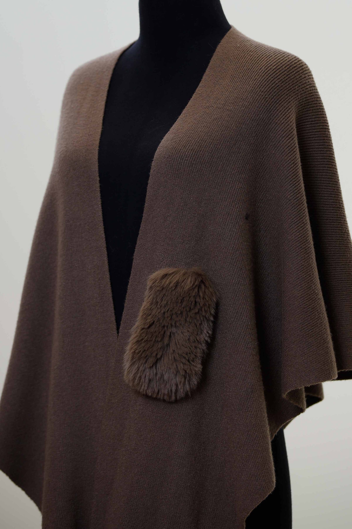 Nishat Linen - Brown Cape Shawl-434422113