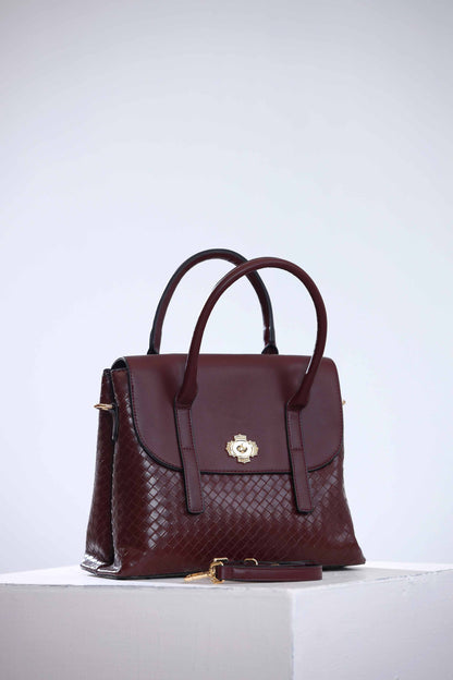 Nishat Linen - Maroon Hand Bag-434612122