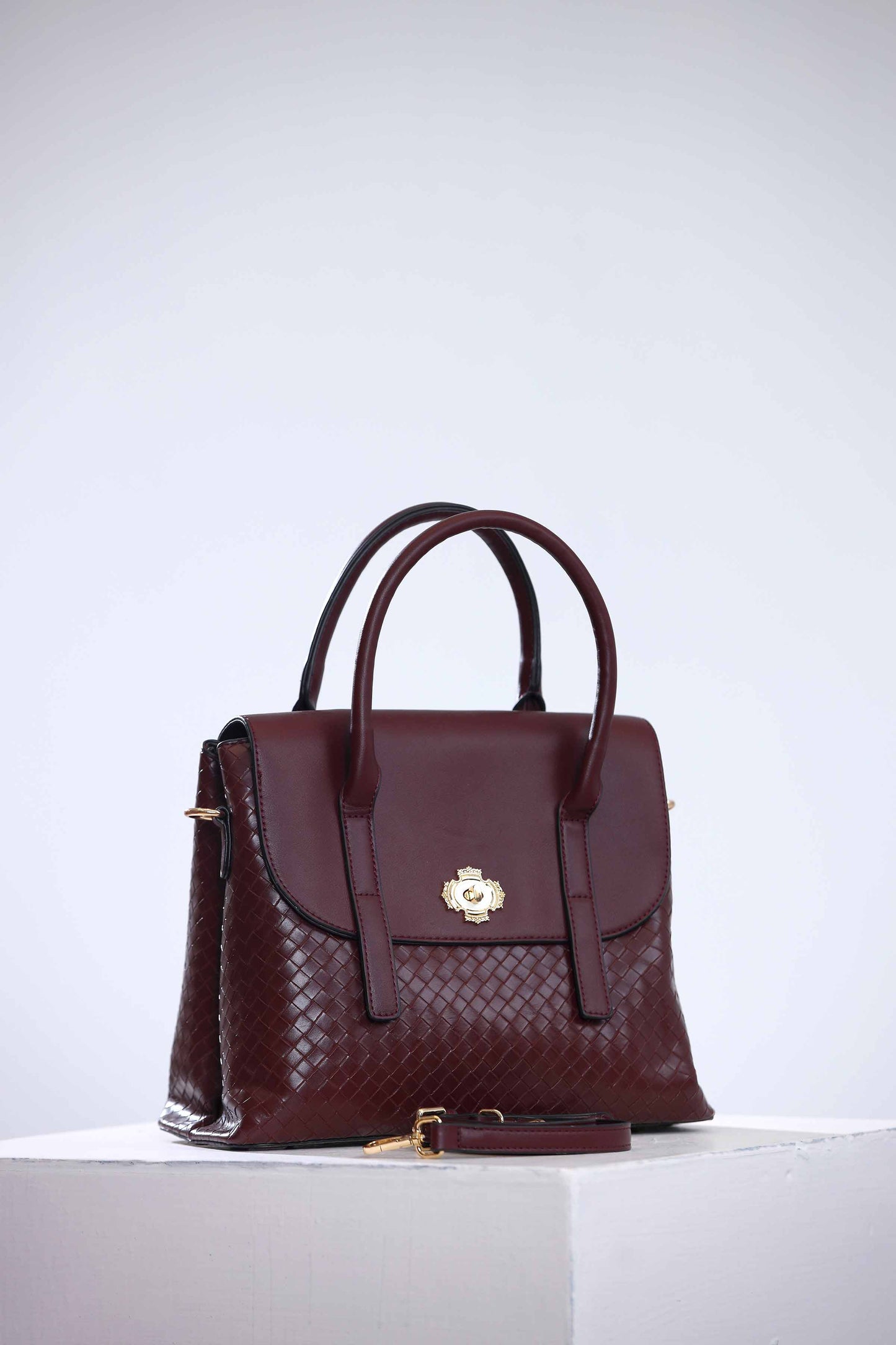 Nishat Linen - Maroon Hand Bag-434612122