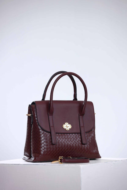 Nishat Linen - Maroon Hand Bag-434612122