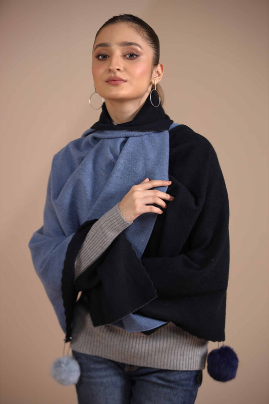 Nishat Linen - Navy Shawl-434762121
