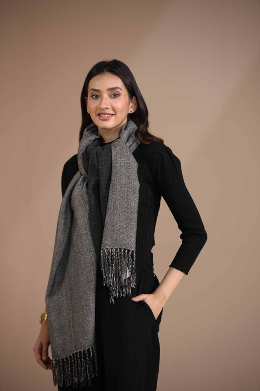 Nishat Linen - Black Shawl-434772103