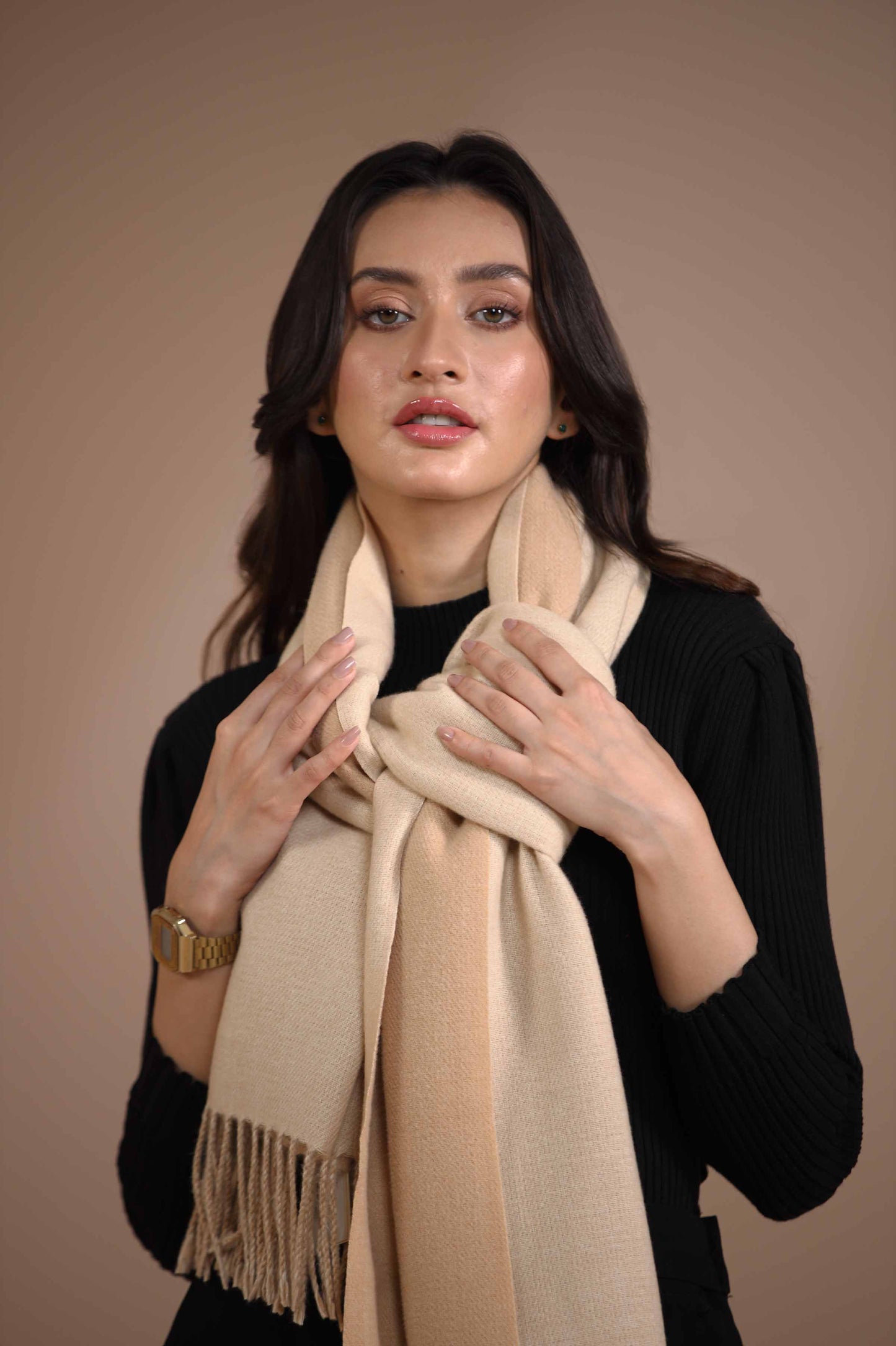 Nishat Linen - Light Beige Shawl-434772126