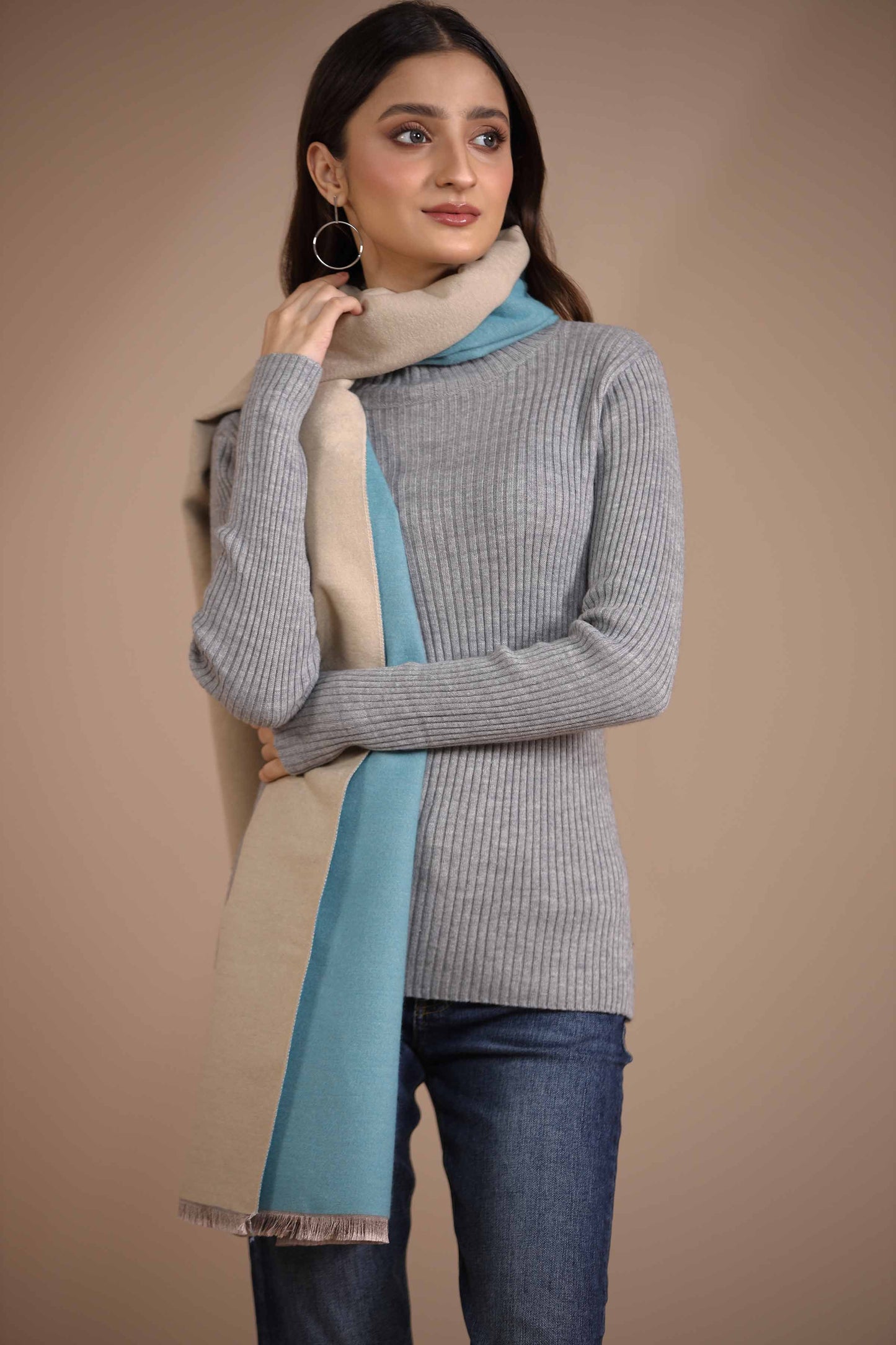Nishat Linen - Cyan Shawl-434782110