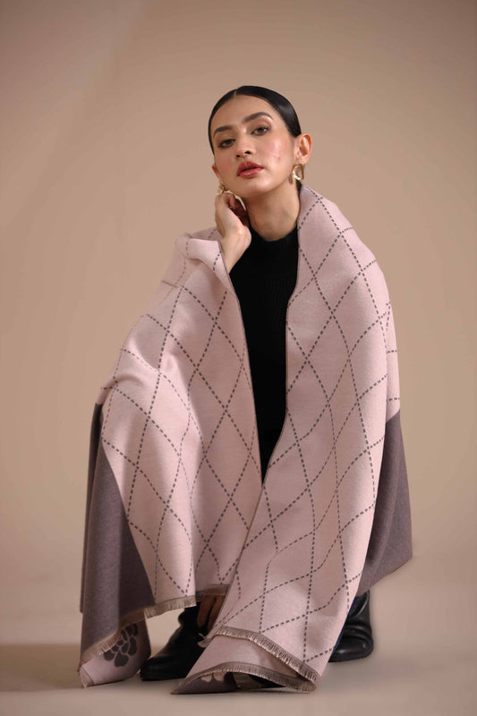 Nishat Linen - Pink Shawl-434792105