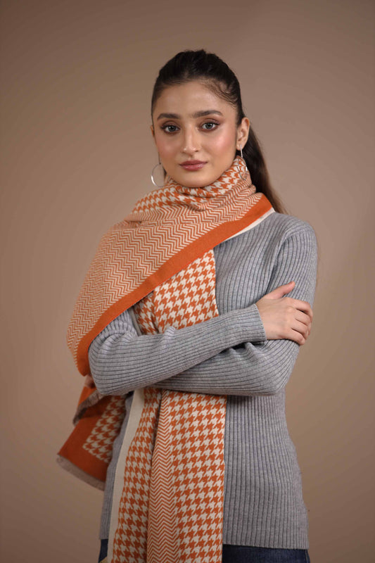 Nishat Linen - Orange Shawl-434852106