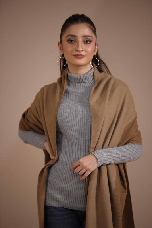 Nishat Linen - Coffee Shawl-434862117