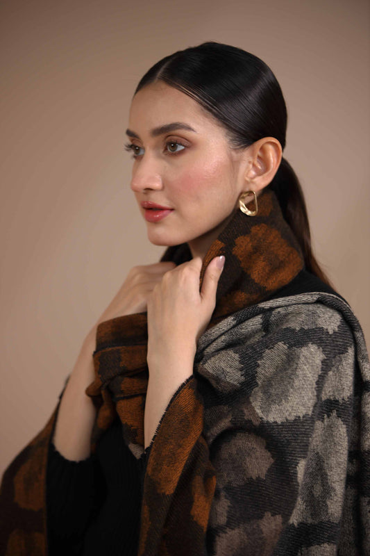 Nishat Linen - Black Shawl-434882103
