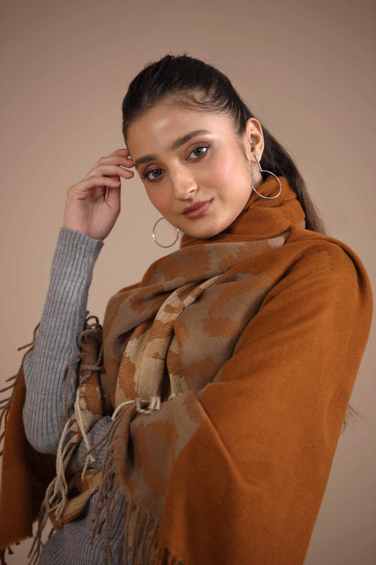 Nishat Linen - Camel Shawl-434882129