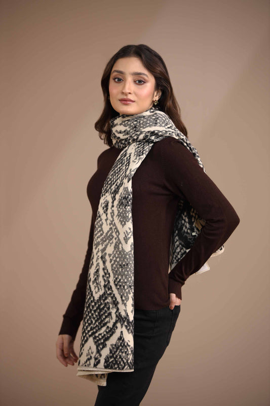 Nishat Linen - Black Shawl-434892103