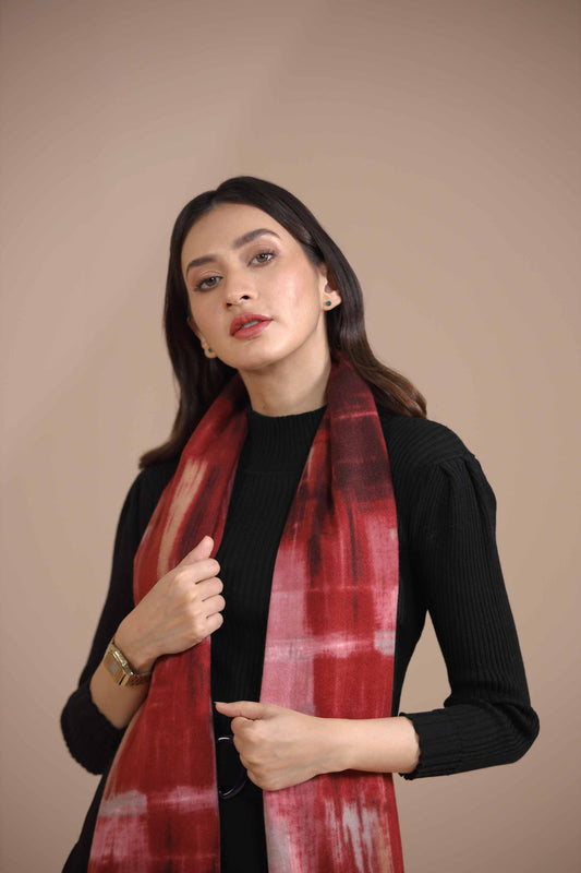 Nishat Linen - Red Shawl-434902101