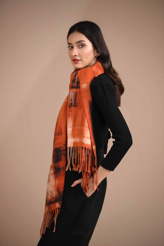 Nishat Linen - Orange Shawl-434902106