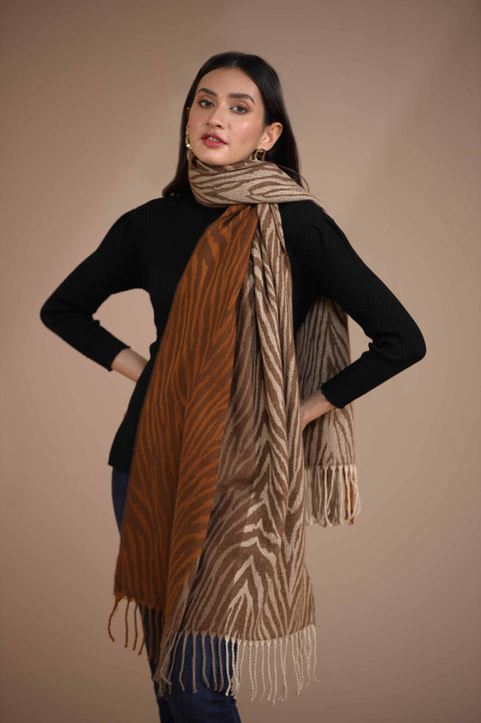 Nishat Linen - Tan Shawl-434932120